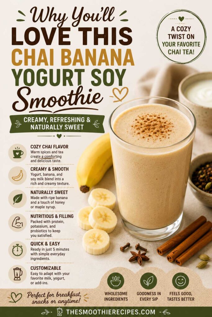 Chai Banana Yogurt Soy Smoothie Recipe people love