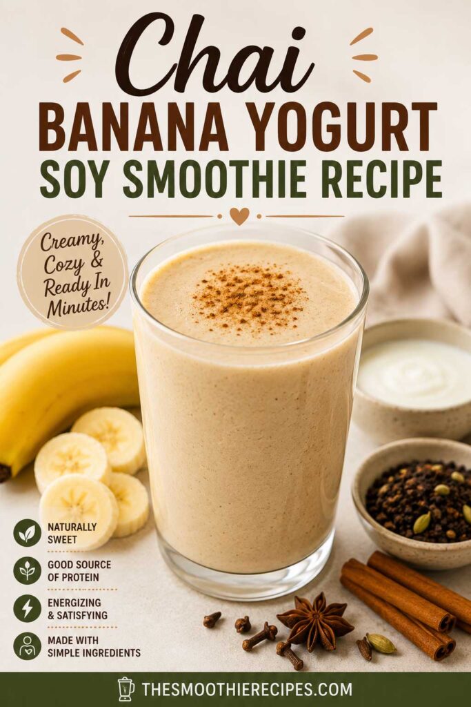Chai banana yogurt smoothie recipe soy milk smoothie