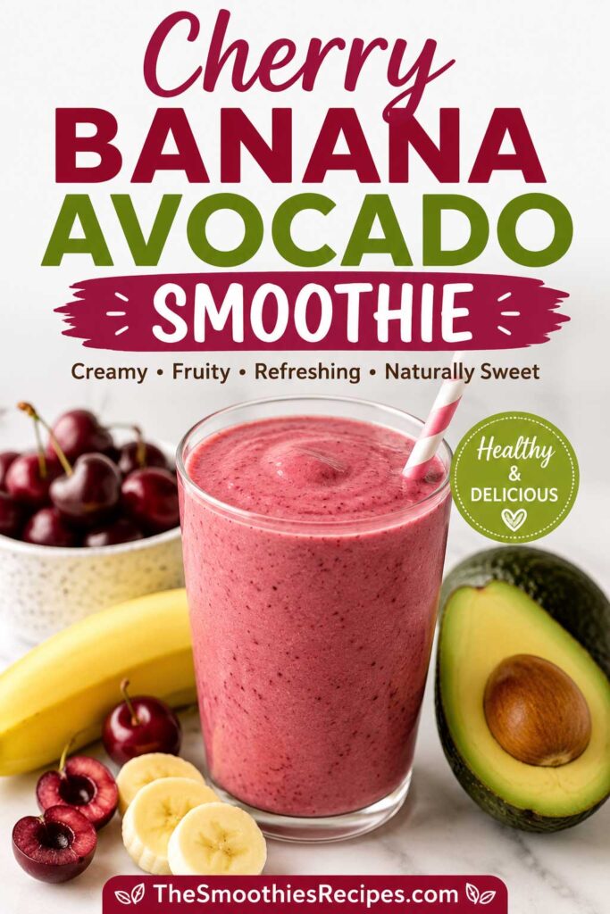 Cherry Banana Avocado Smoothie recipe