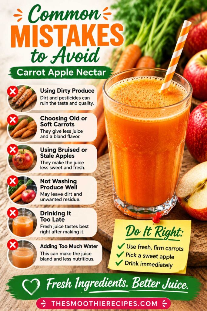 Common Carrot Apple Nectar Mistakes