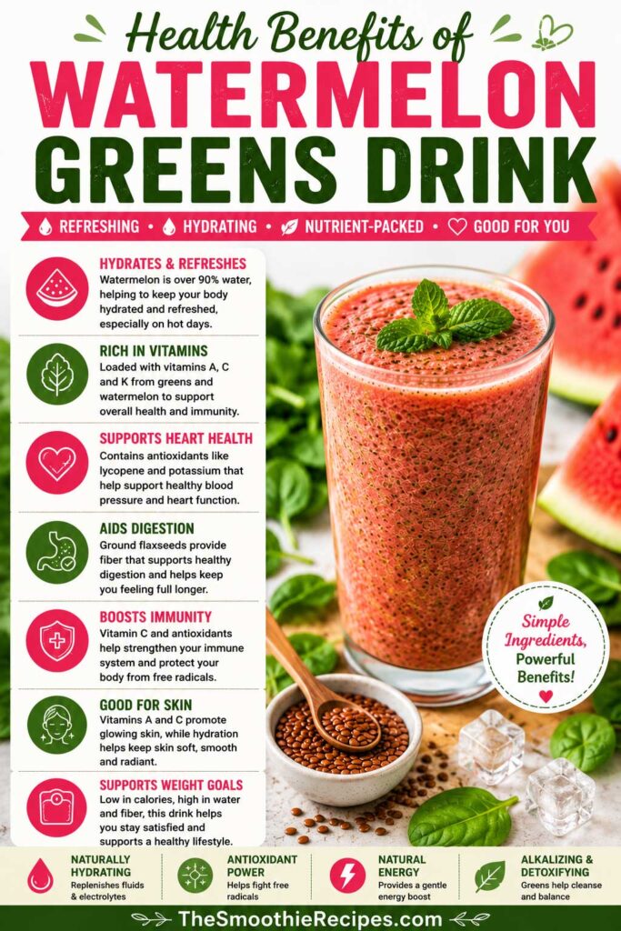 Health Benefits of Watermelon and Greens dairy free smoothie