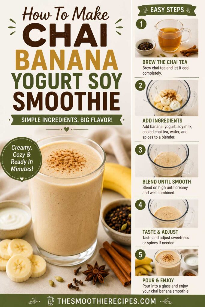 How To Make Chai Banana Yogurt Soy Smoothie