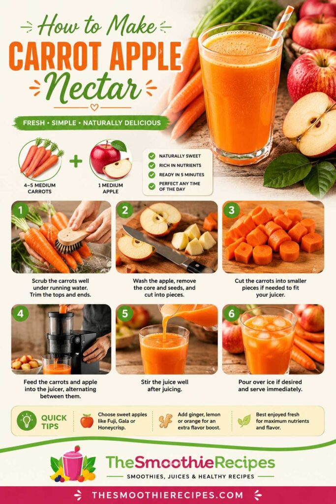 How to Make Carrot Apple Nectar recipe vitamin rich juice