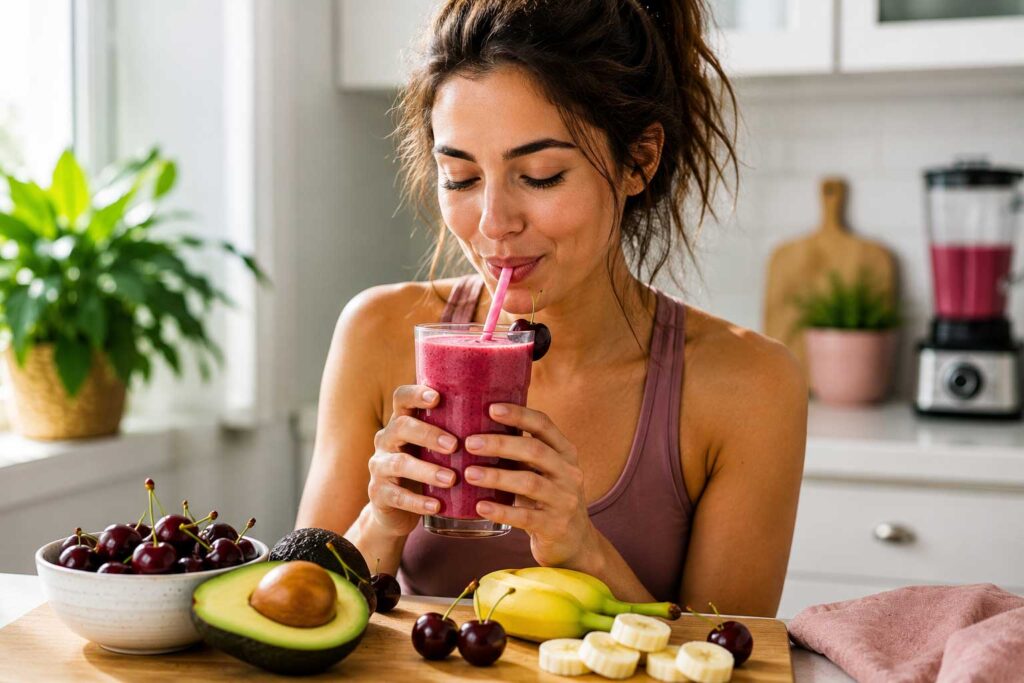 People Love Cherry Banana Avocado Smoothie