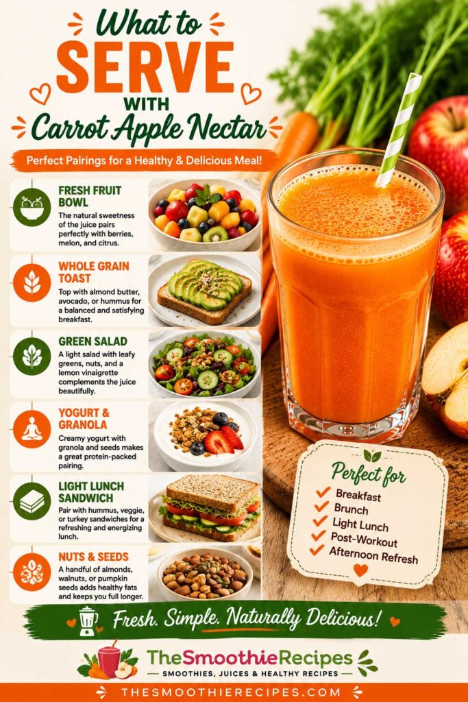 What to Serve with Carrot Apple Nectar 2 ingredient juice recipe