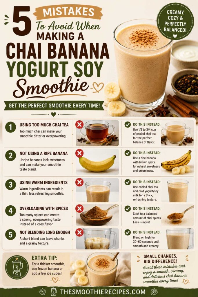 chai banana smoothie Common Mistakes To Avoid