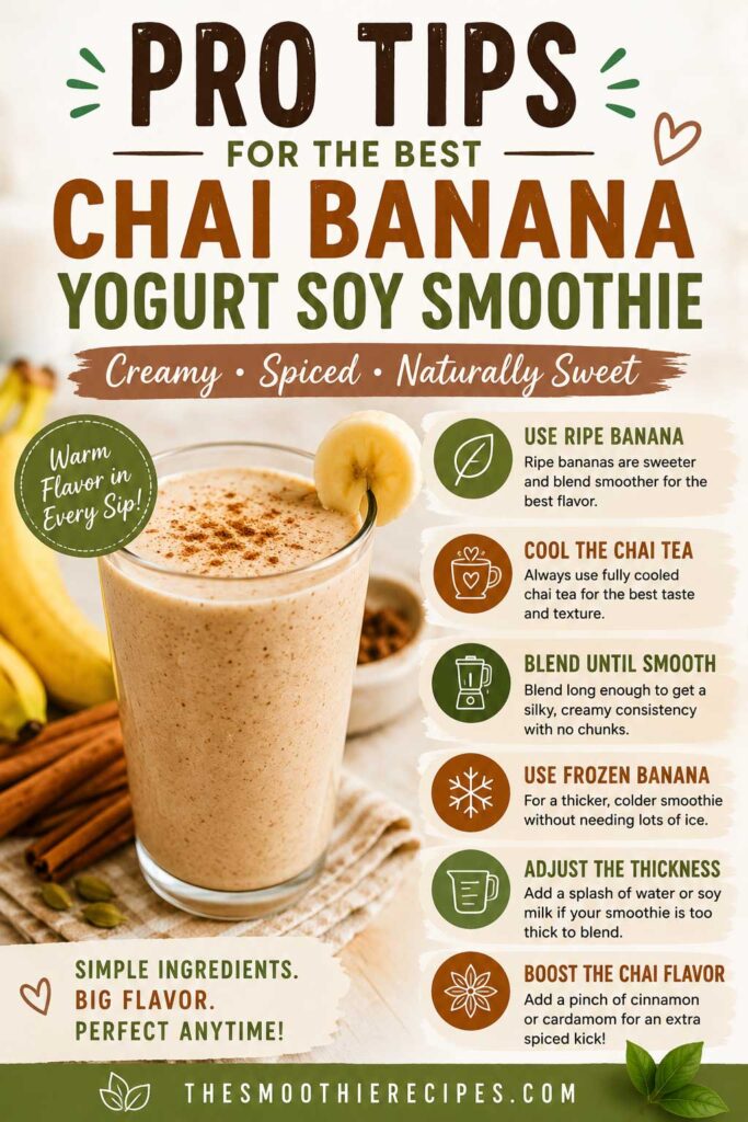 chai banana smoothie soy milk smoothie pro tips recipe