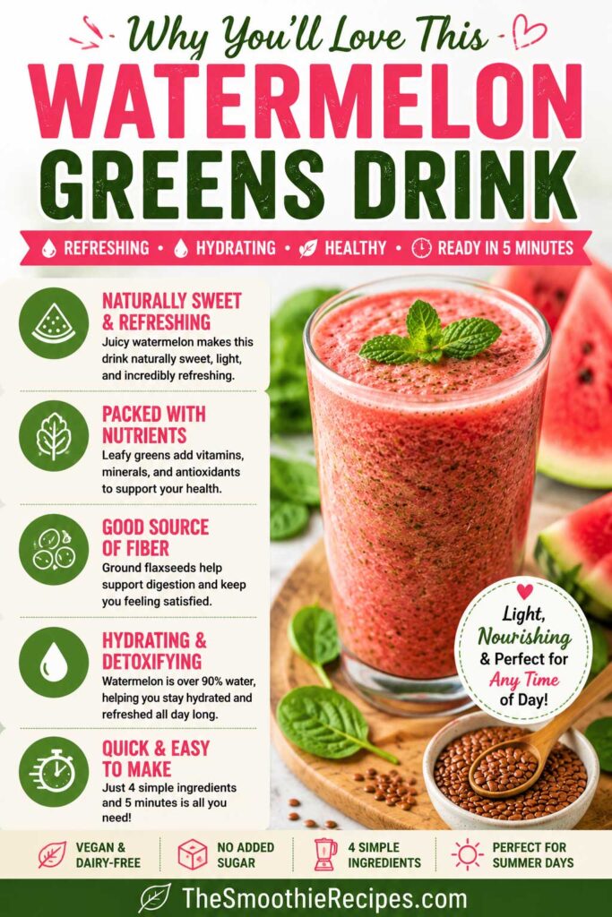 people love Watermelon Greens Drink watermelon breakfast smoothie