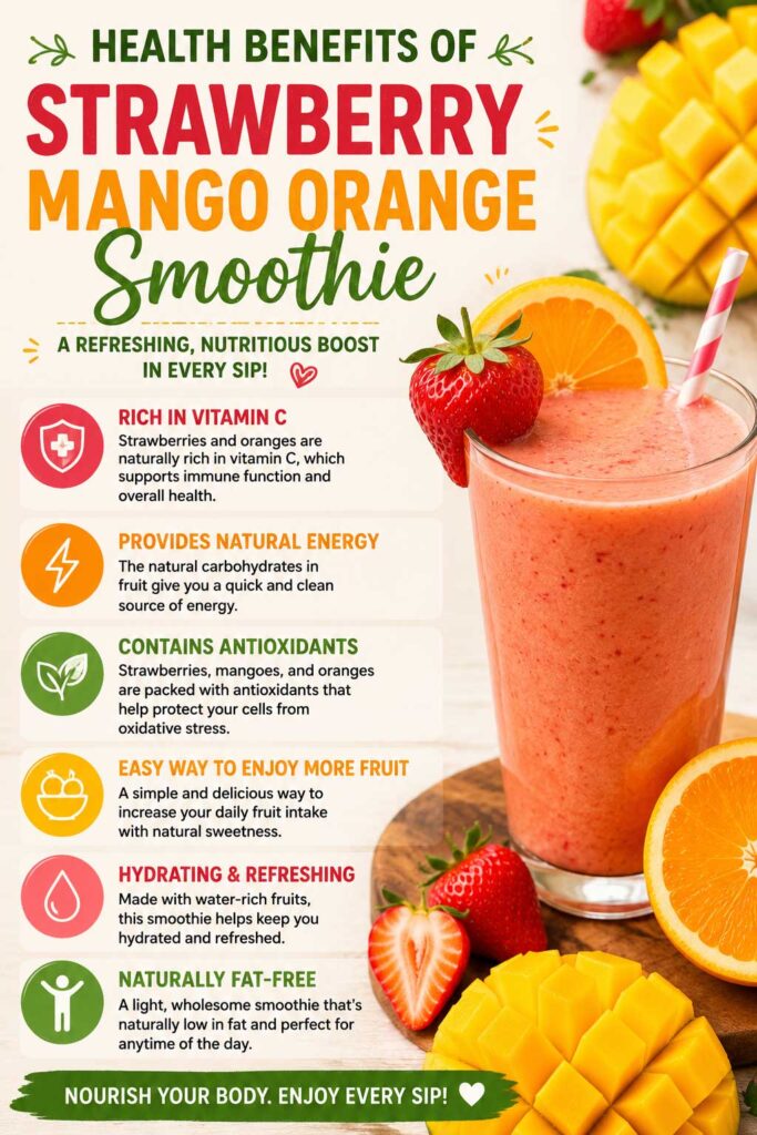 Health Benefits Of Strawberry Mango Orange Smoothie