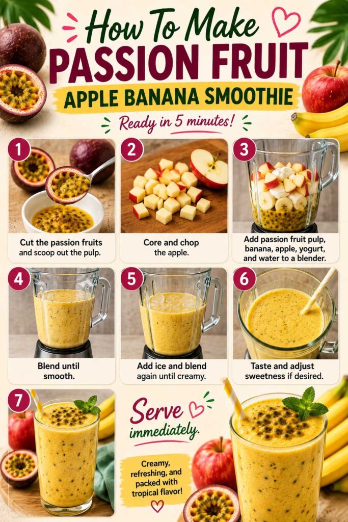 How To Make Passion Fruit Apple Banana Smoothie recipe