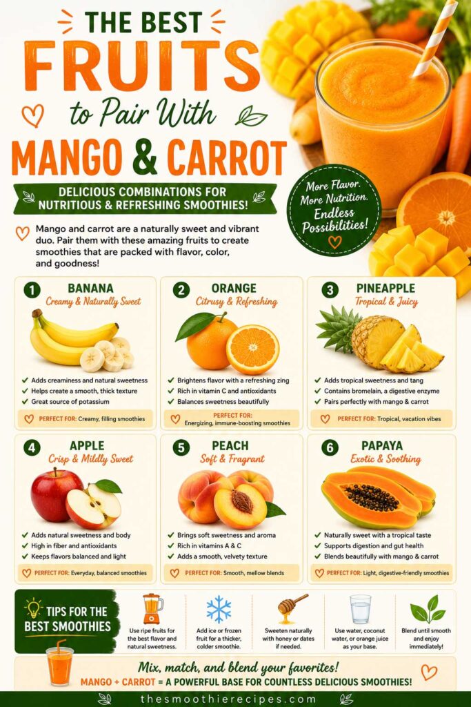 Mango And Carrot pairing fruit guide