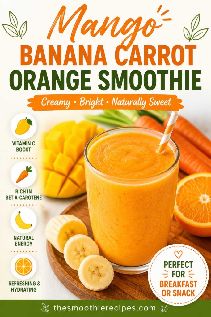 Mango Banana Carrot Orange Smoothie recipe people love