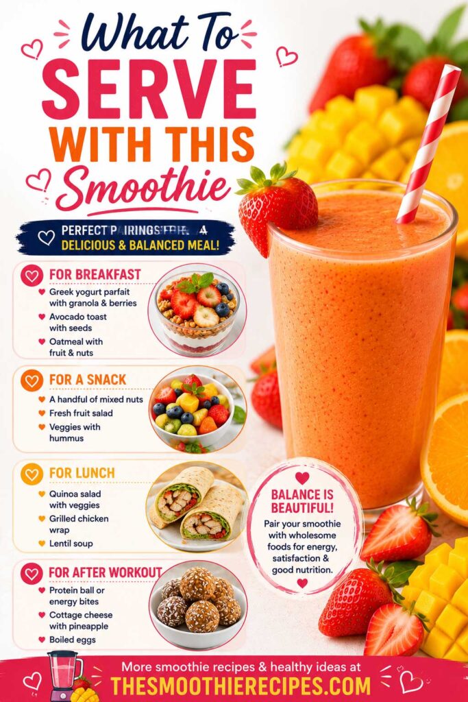 Strawberry Mango Orange Smoothie pairings for a balanced meal