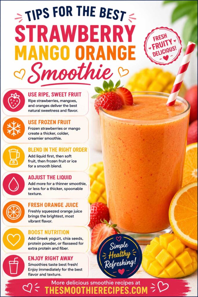 Tips For The Best Strawberry Mango Orange Smoothie