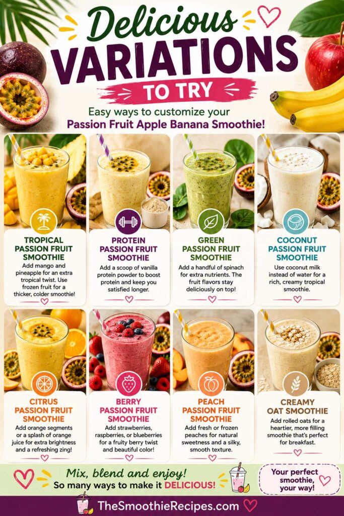 Tropical Passion Fruit Smoothie Variations