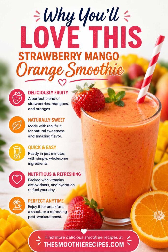 You will Love This Strawberry Mango Orange Smoothie