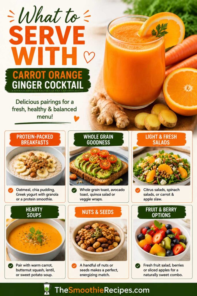 What to serve with carrot-orange ginger cocktail