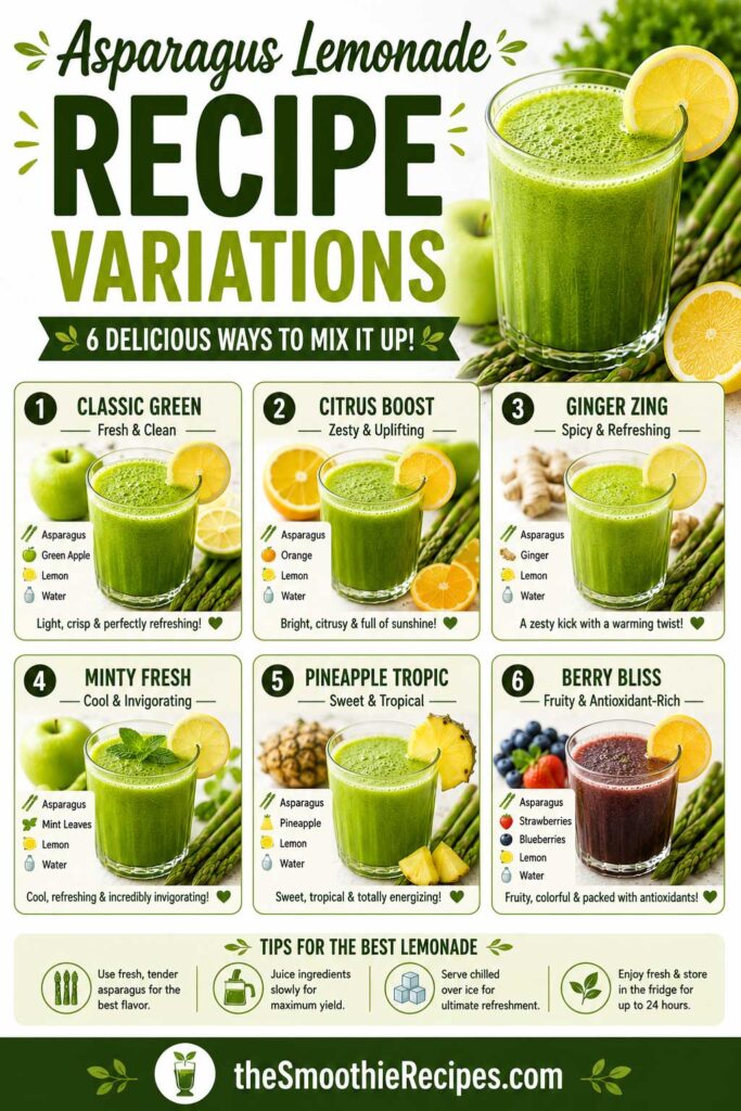 asparagus apple lemon juice recipe variations