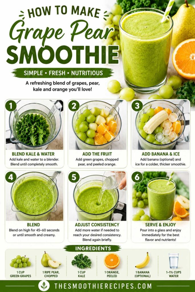 How to make a grape pear smoothie recipe