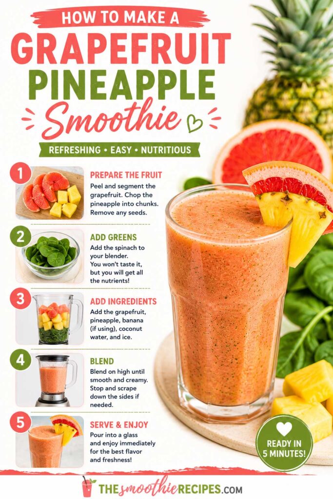 How to make a grapefruit pineapple smoothie recipe