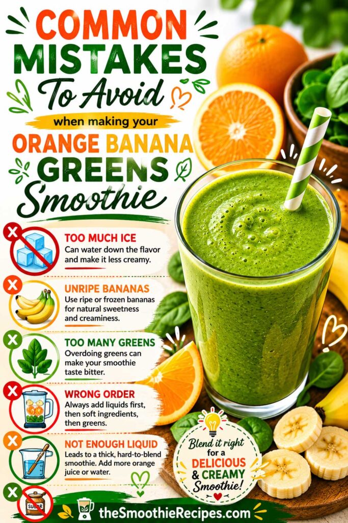 Common Mistakes to Avoid orange banana smoothie recipe