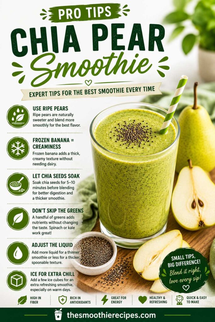 Expert Tips for the Best Chia Pear Smoothie
