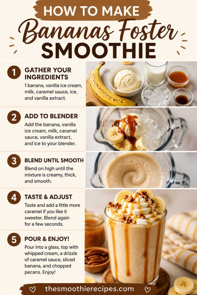 How to Make caramel banana smoothie recipe