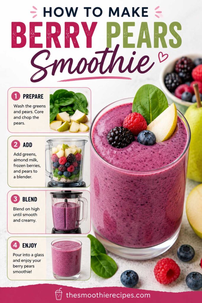 How to make berry pears smoothie recipe
