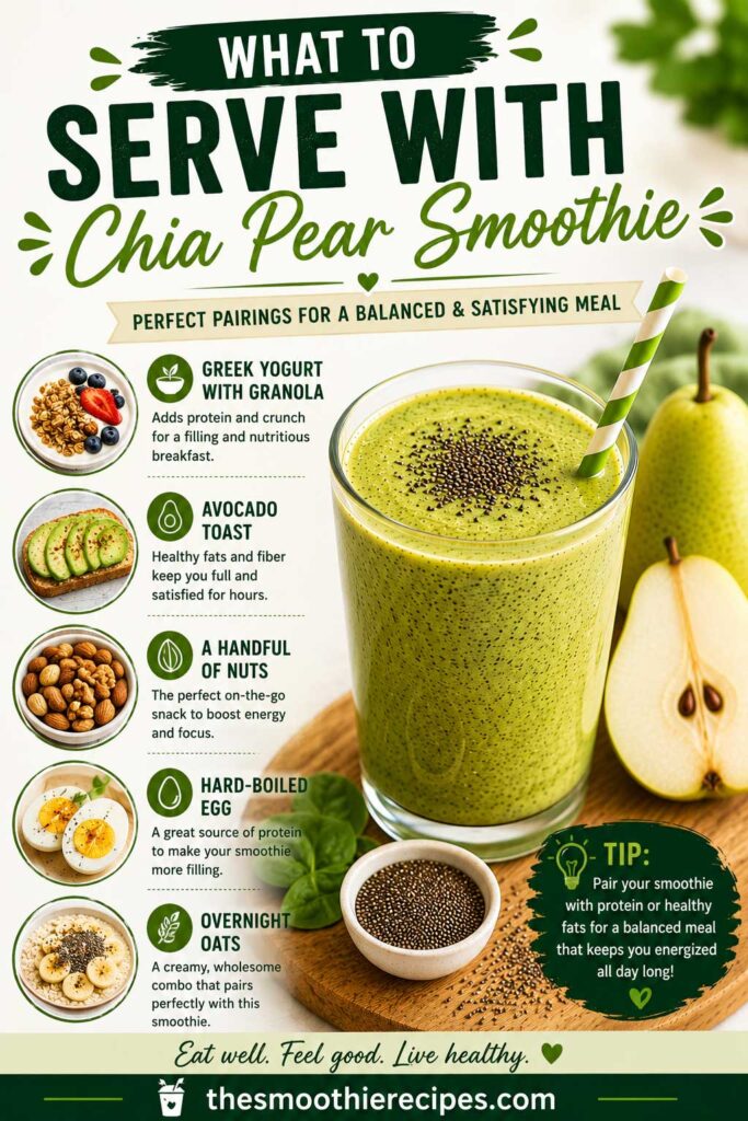 Perfect pairings for chia pear smoothie