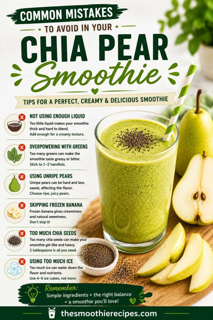 chia seed smoothie banana pear smoothie Common Mistakes to Avoid
