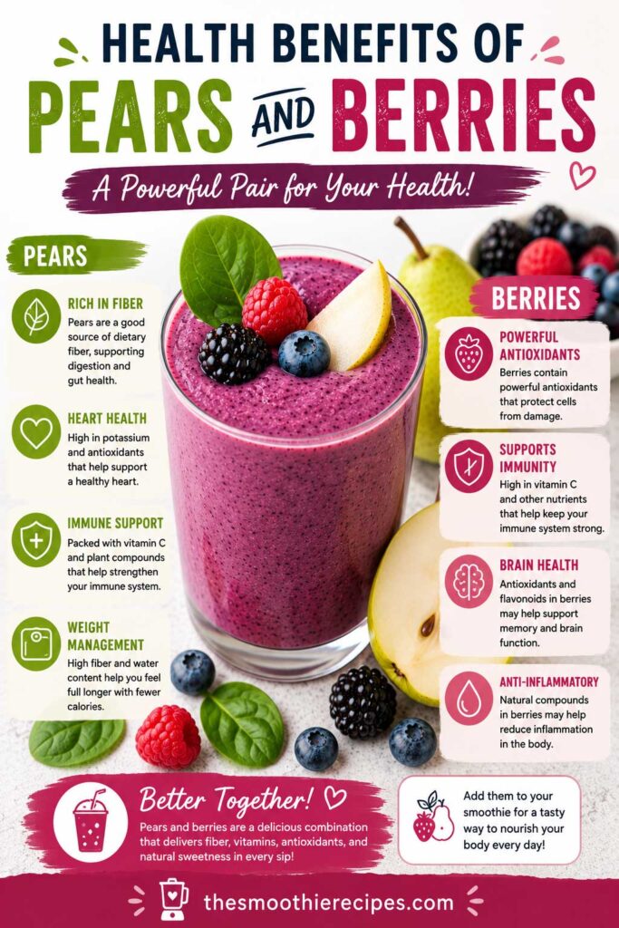 healthy berry pear smoothie recipe benefits