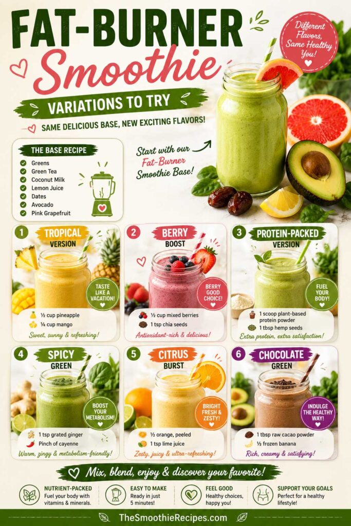 healthy fat-burner smoothie fiber-rich smoothie Recipe Variations