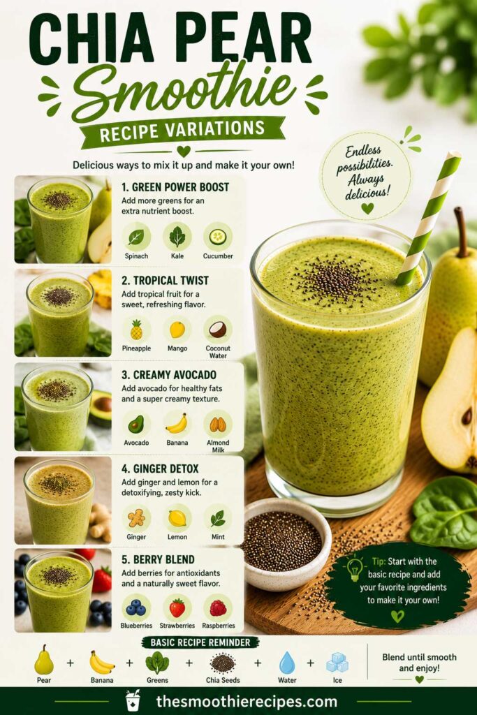 healthy pear smoothie vegan pear smoothie Delicious Variations