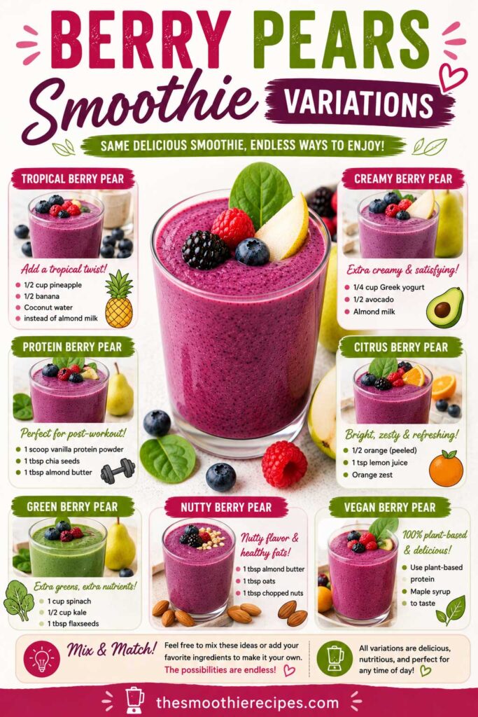 pear and berry smoothie recipe variations