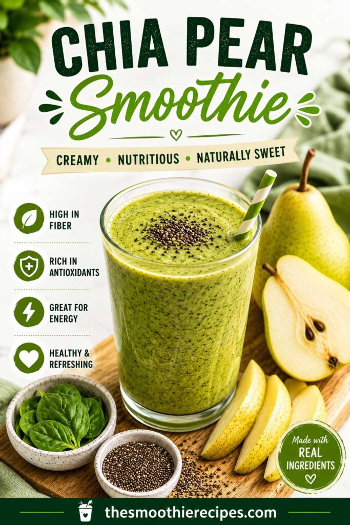 what is Chia pear smoothie recipe