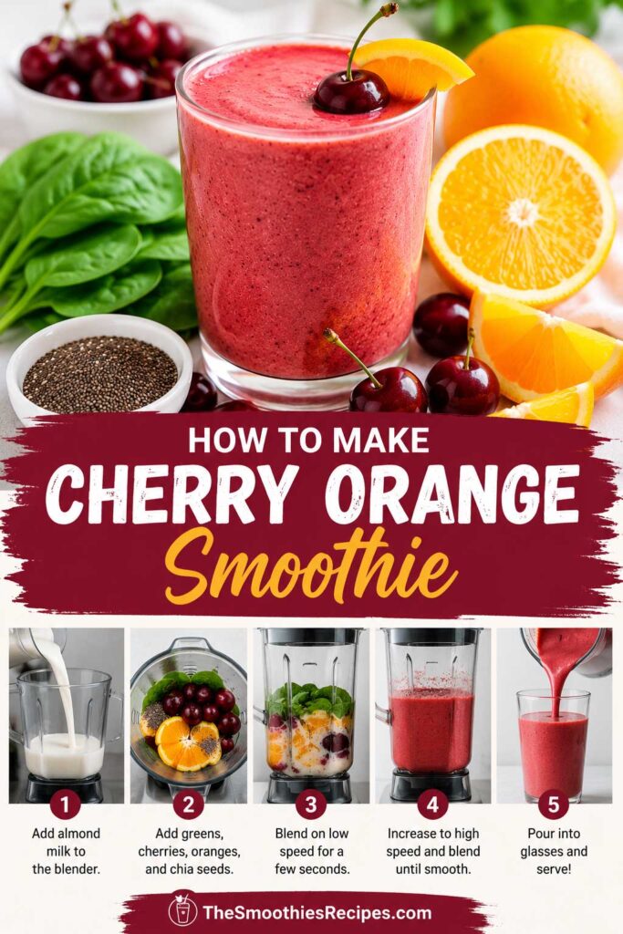 How To Make orange cherry smoothie recipe