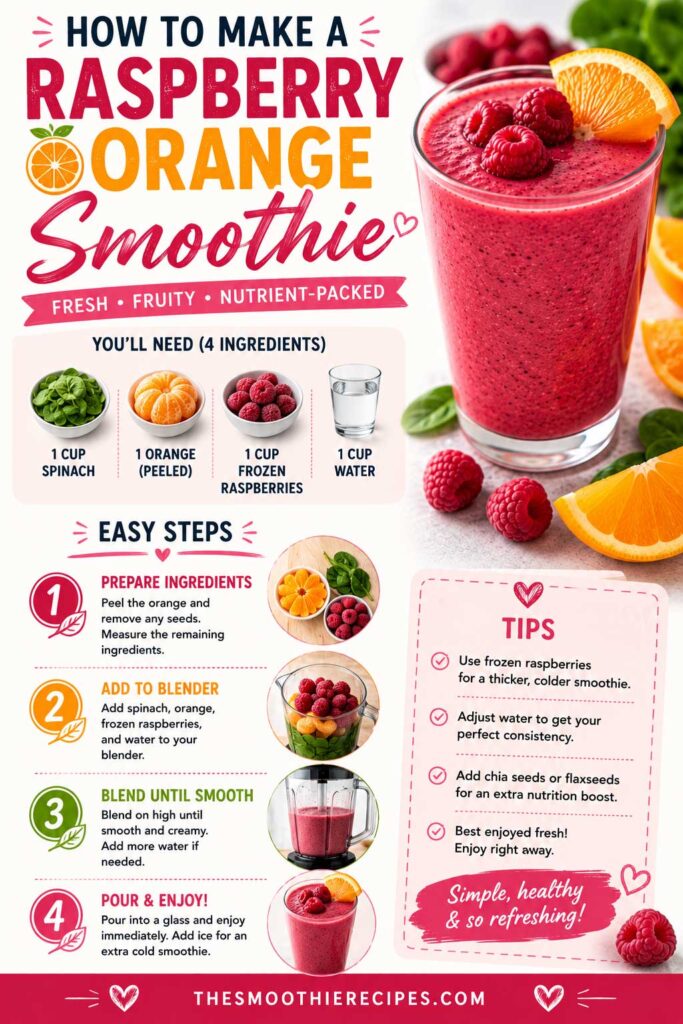 How to make a raspberry orange smoothie recipe
