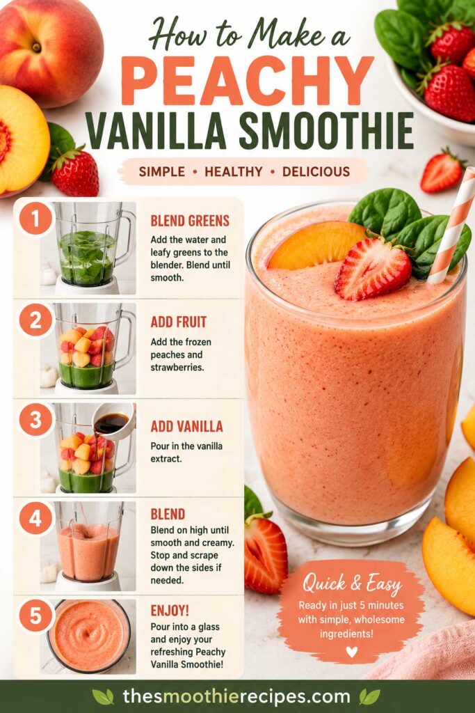 How to make peach strawberry smoothie recipe