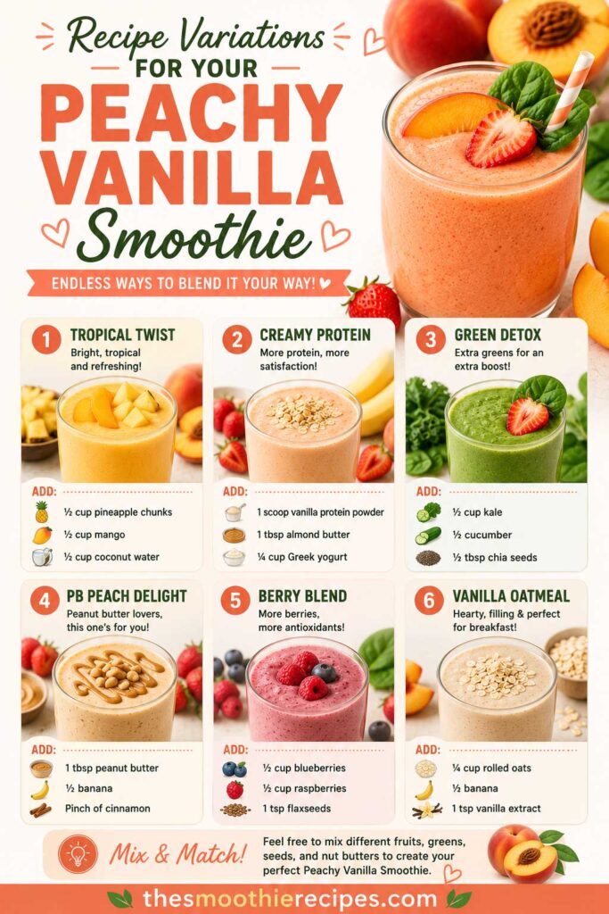 Peachy Vanilla Smoothie Variations recipes