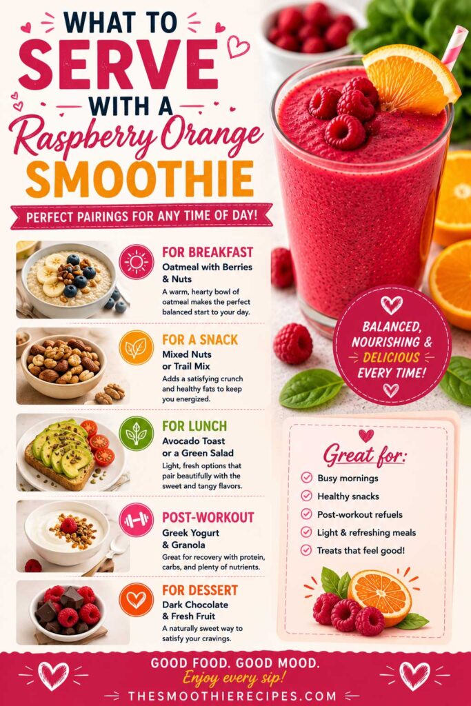 What to Serve with a Raspberry Orange Smoothie