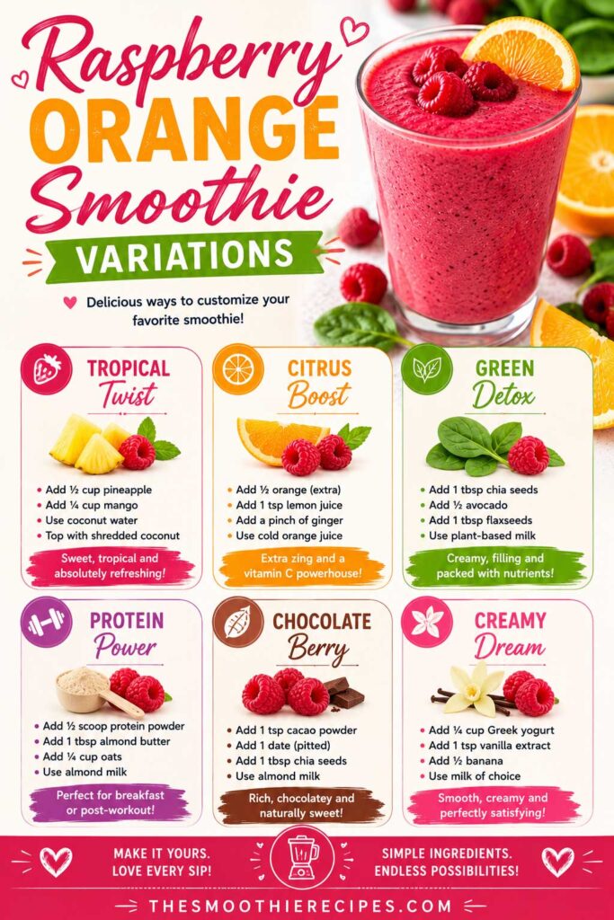 raspberry citrus smoothie recipe Variations
