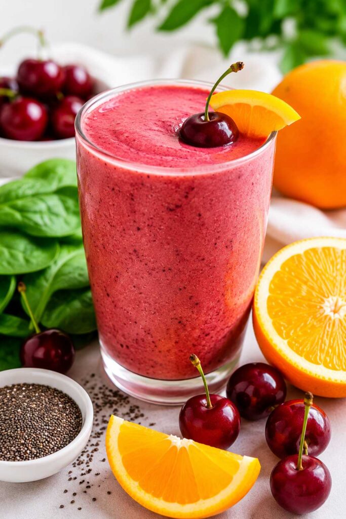 smoothie with cherries and oranges recipe