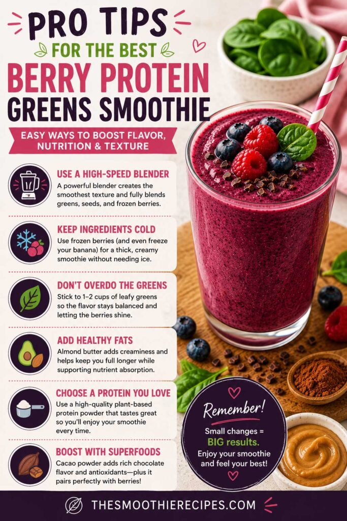 Best Berry Protein Greens recipe Smoothie pro tips
