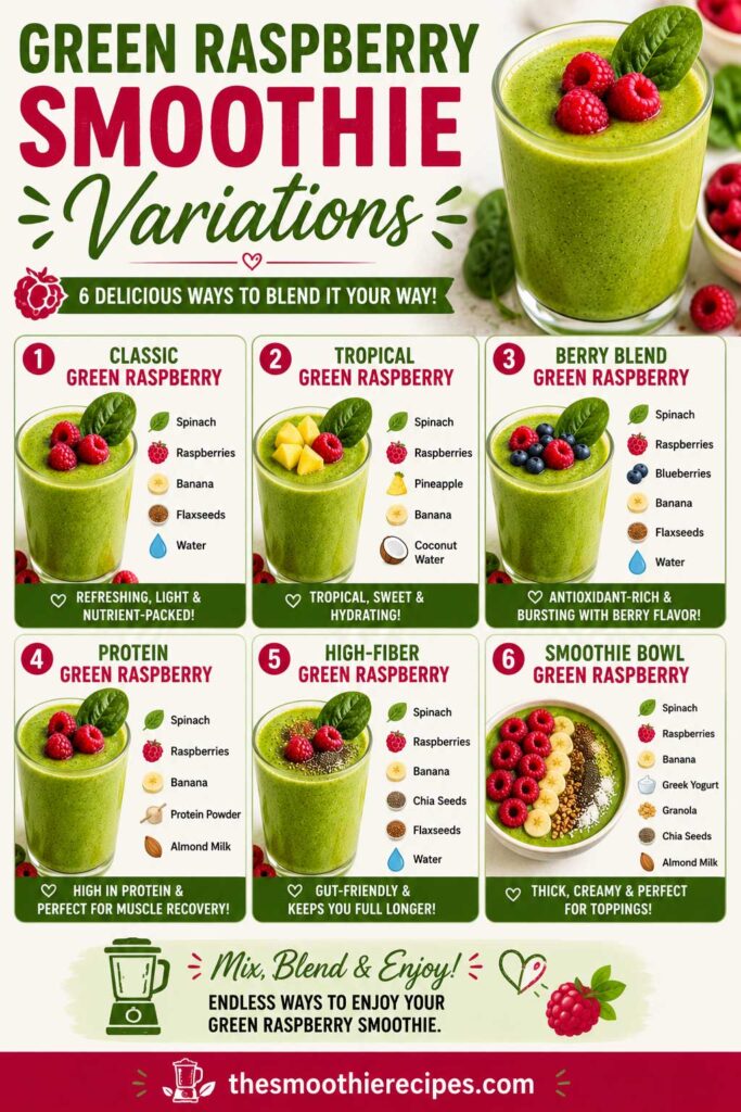 Green Raspberry Smoothie Variations recipes