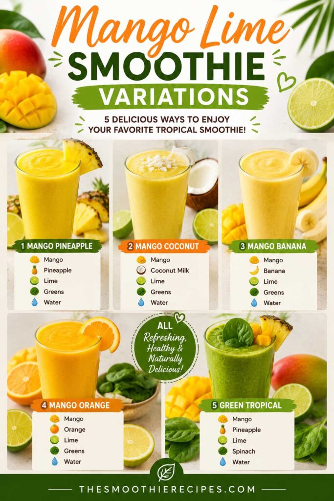 Mango Lime Smoothie Variations recipes