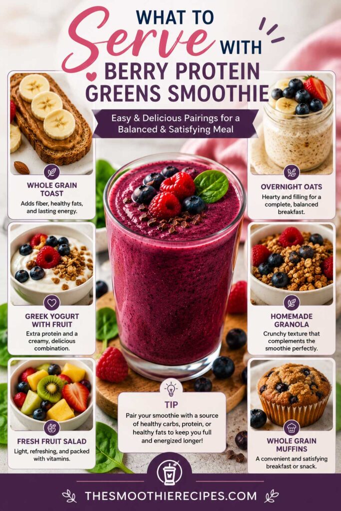 What to Serve with Berry Protein Greens Smoothie