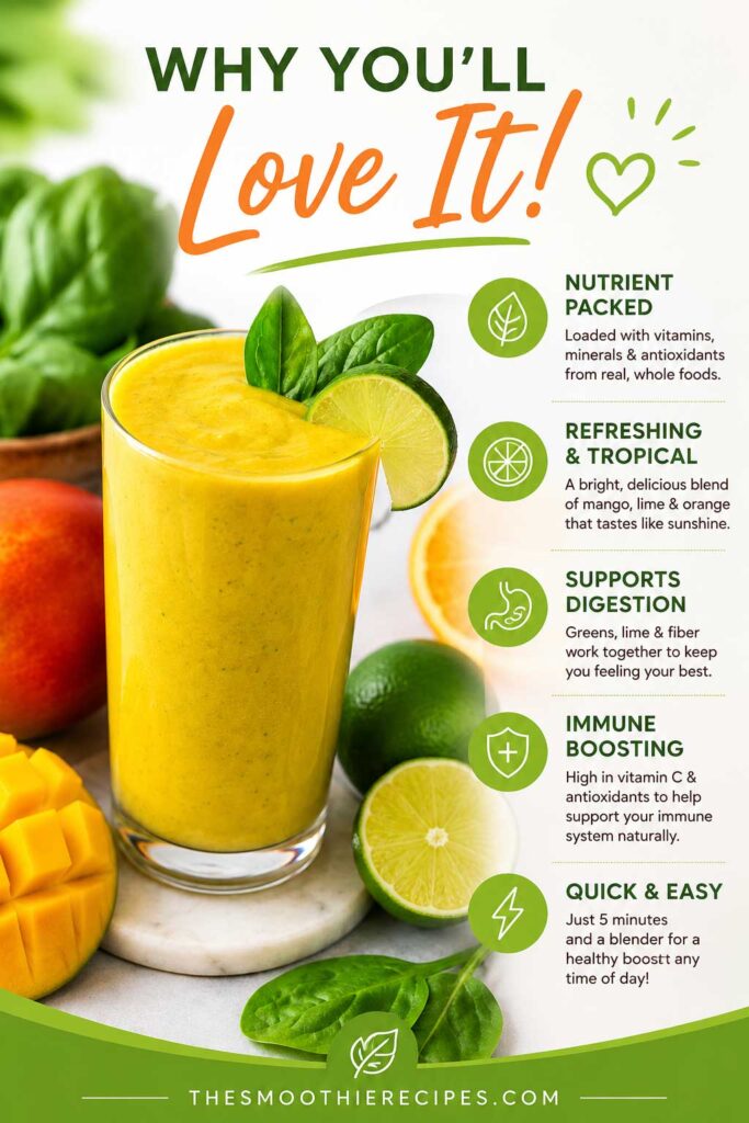 Why You will Love Mango Lime Smoothie recipe