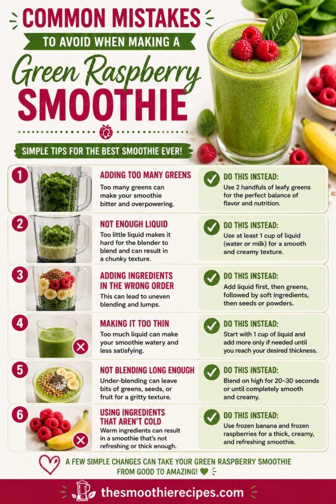 raspberry green smoothie recipe common mistakes