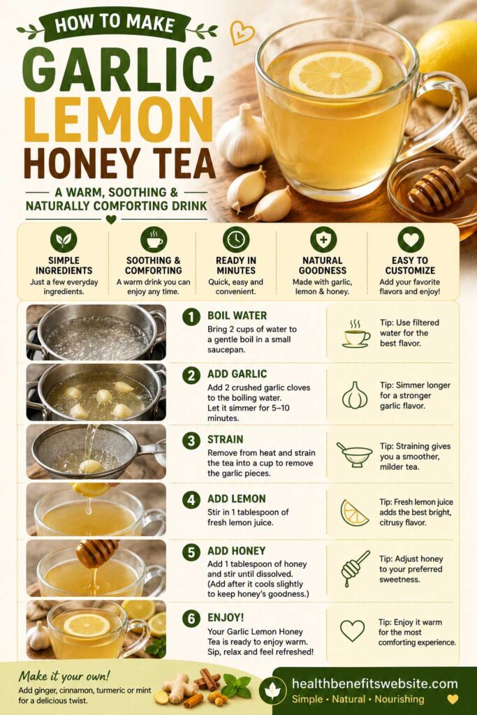 How To Make Garlic Lemon Honey Tea