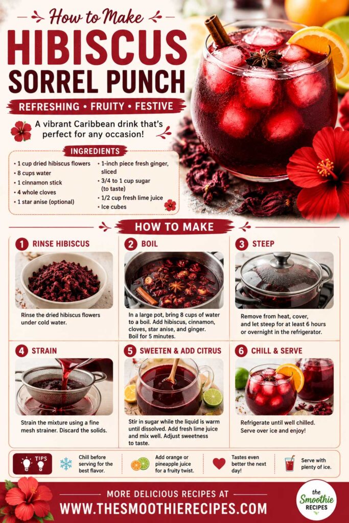 How to make hibiscus sorrel punch recipe